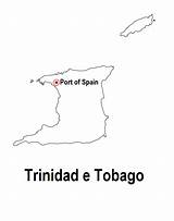 Trinidad Mapa Tobago sketch template