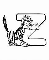 Coloring Alphabet Zebra Abc Letter Animal Color Activity Pages Cartoon Clipart Animals Letters Sheet Primary Sheets Print Kids Library Cute sketch template