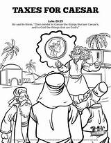 Coloring Pages Bible Caesar Taxes Luke Kids Sunday School Activities Jesus Lessons Activity Sharefaith Church sketch template