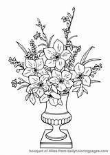 Coloring Flower Pages Flowers Adults Adult Kids Advanced Hard Color Printable Colouring Print Sheets Vase Bouquet Realistic Colour Popular sketch template