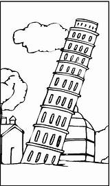 Pisa Leaning Monumentos Laminas Turm Supercoloring Schief Getdrawings sketch template