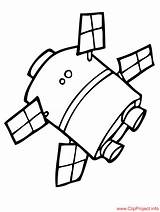 Satellite Coloring Pages Space Small Kids Transport Sheet 84kb sketch template