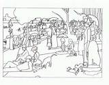 Coloring Seurat Georges Pages Famous Outline Colouring Arte Choose Board Painting Artwork Visit Kids sketch template