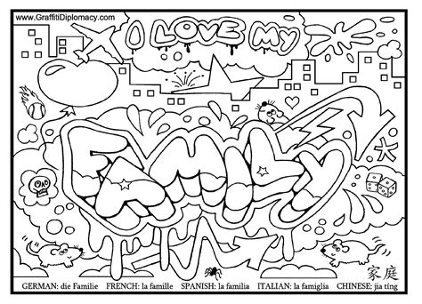 graffiti coloring pages    print