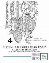 Coloring Pages Pdf Adults Books Printable Holiday Festive Christmas Downloads Adult Ebook Zentangle Favecrafts Mandala Colouring Craft Cover Inside sketch template