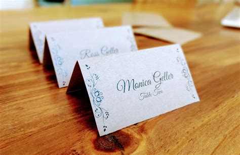 simple printable place card design  rustic card stock