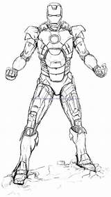 Iron Man Superheroes Coloring Pages Printable Drawing Drawings sketch template