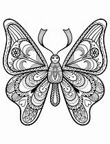 Coloring Pages Adult Butterfly Printable Nerdymamma Animal Zentangle sketch template