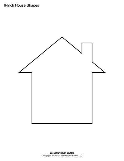 house templates house shape printables tims printables