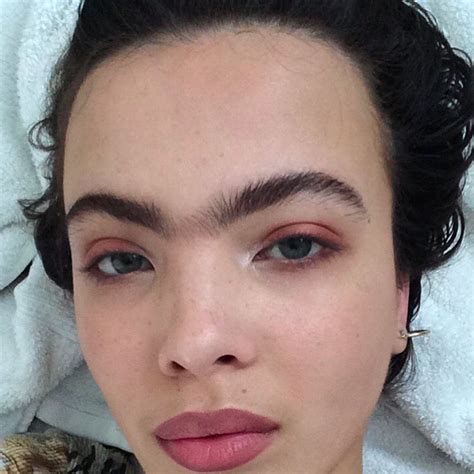 meet  model proudly rocking  unibrow  proving  eyebrows
