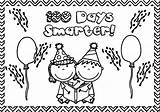 Coloring Celebration Smarter Kids 100th Days Wecoloringpage Pages sketch template