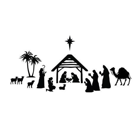 nativity stencil printable