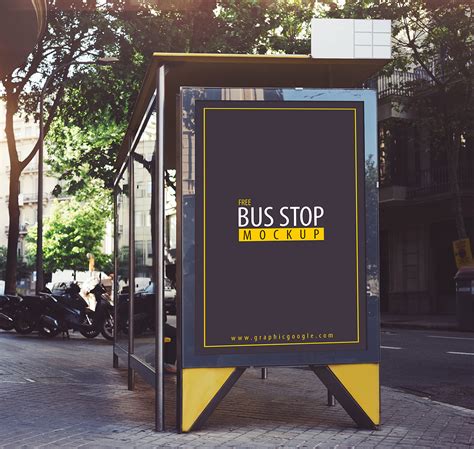 bus stop mockup  behance