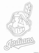 Baseball Clevelend Indians sketch template