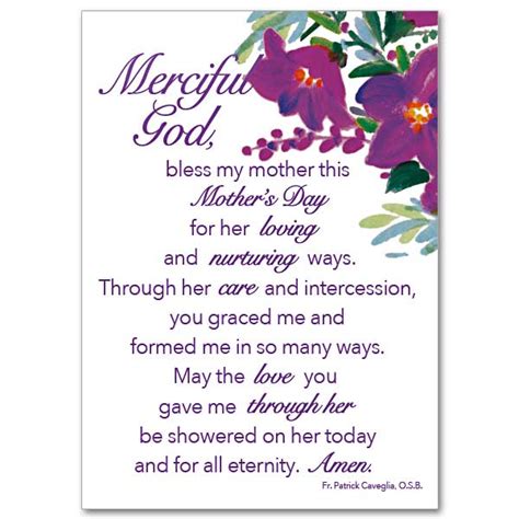 Mother S Day Prayer Mother S Day Card