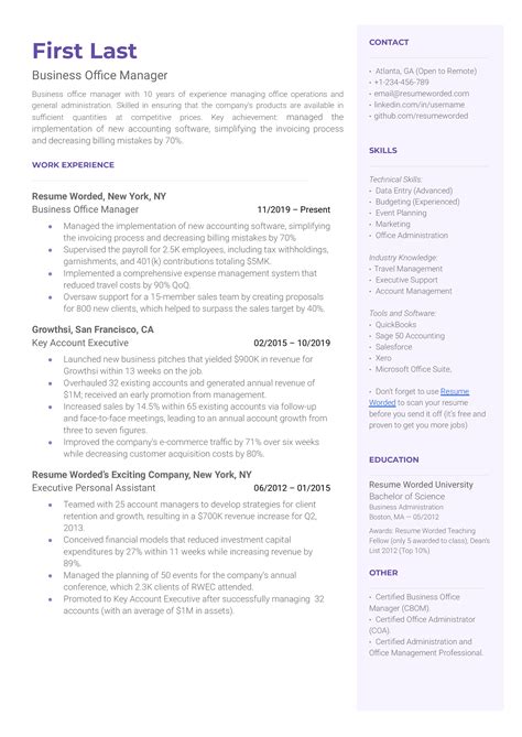 manager resume examples   resume worded