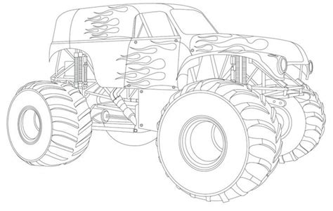coloring page  monster truck  dxf include