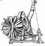 Charkha sketch template