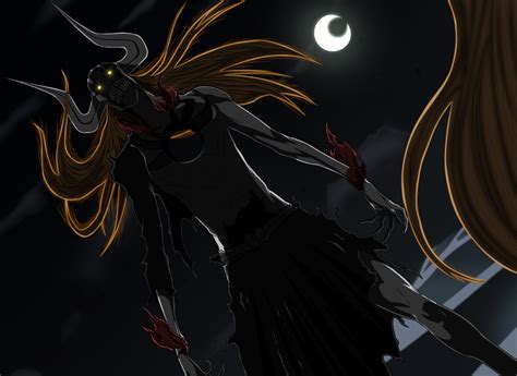 wallpaper illustration anime glowing eyes demon bleach kurosaki ichigo hollow crescent