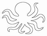 Octopus Outline Clipart Printable Pattern Templates Template Patternuniverse Drawing Animal Crafts Ocean Stencils Patterns Craft Print Applique Sea Use Clip sketch template