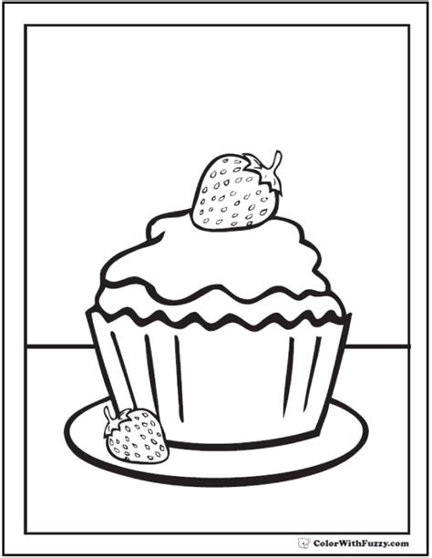 cupcake coloring pages customize  printables cupcake coloring