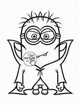 Coloring Halloween Pages Kids Minion Vampire Minions Printables Printable Pdf Girl Cool Boys Drawing Scary Kid Wuppsy Cartoon Peppa Disney sketch template