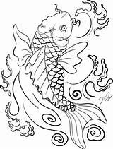 Koi Carpa Pez Carp Fisch Ausmalbilder Ausmalbild Imprimir sketch template