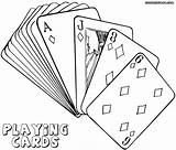 Cards Coloring Pages Playing Deck Print Getdrawings Drawing Template sketch template