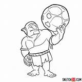 Clash Clans Bowler Games Step Draw sketch template