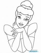 Cinderella Coloring Pages Disneyclips Template Disneys Credit Larger Posing sketch template