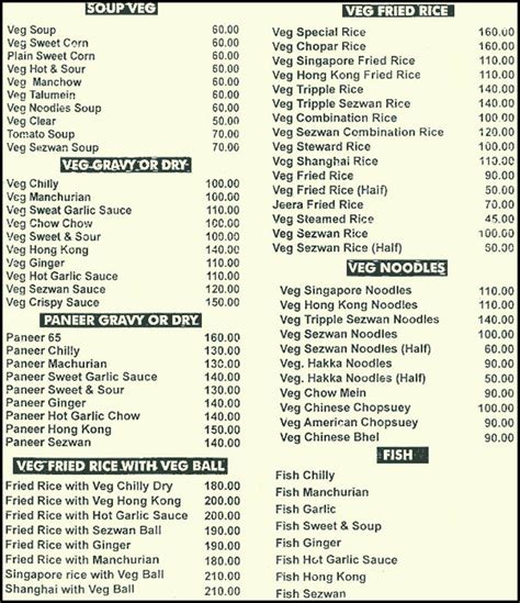 indian chinese food corner menu menu   indian chinese food corner juhu