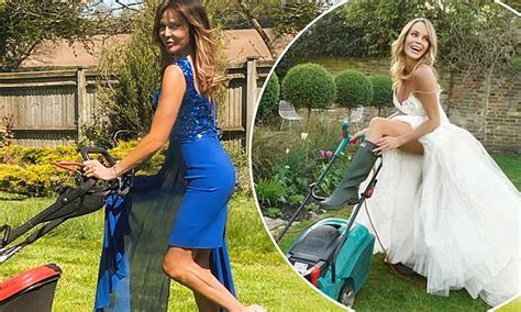 I M Sexy And I Mow It Lizzie Cundy Dons Shimmering Blue Ballgown To