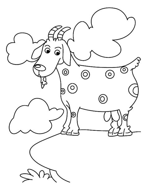 cartoon picture goat coloring pages color luna