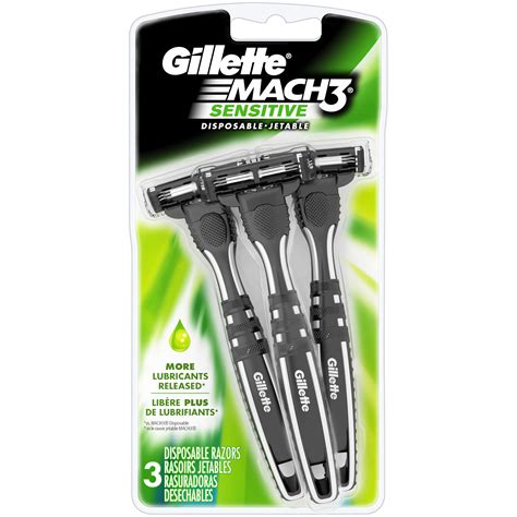 gillette mach disposable razors sensitive  razors