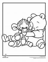 Coloring Pooh Bear Baby Pages Popular sketch template