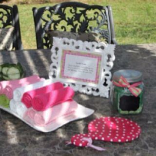 spa party facial mask station washcloths frame  home goods