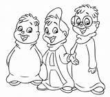 Alvin Chipmunks Chipmunk Nickelodeon Coloringhome sketch template