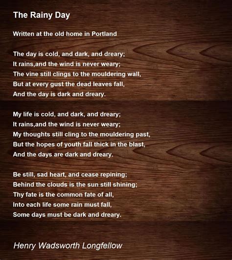 rainy day poem  henry wadsworth longfellow poem hunter comments