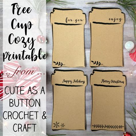 printable coffee cup cozy template