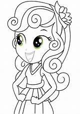 Coloring Pony Little Equestria Girls Pages Belle Sweetie Printable sketch template