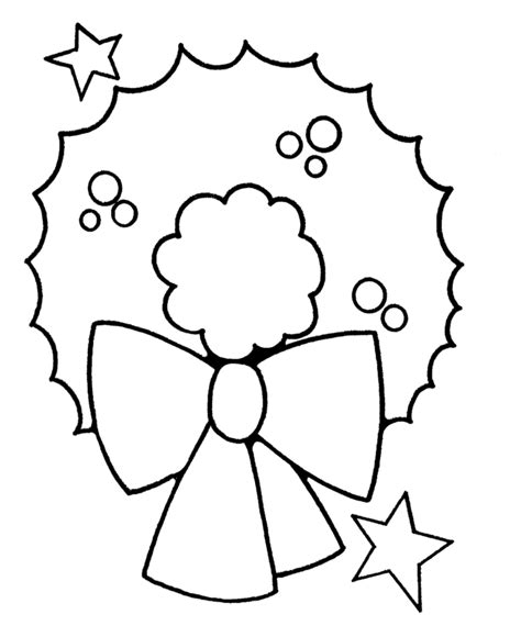 easy christmas coloring pages  toddlers