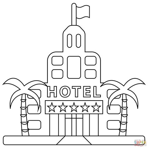 hotel coloring page  printable coloring pages