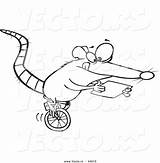 Unicycle Riding Cartoon Coloring Rat Vector Computer Using Tablet Outline Drawing Getdrawings Getcolorings sketch template