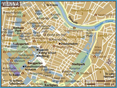 Vienna Map Tourist Attractions Travelsfinders