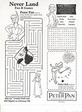 Games Coloring Book Kids Pan Peter Activity Sheet Fun sketch template
