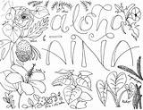 Aloha sketch template