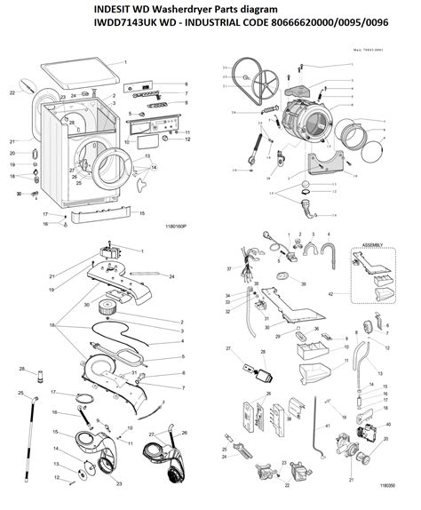 repair indesit wd washerdryer iwdduk washing machine parts diagram