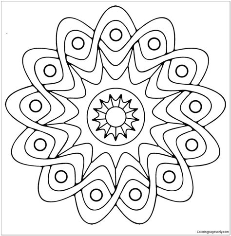 simple mandala  coloring page  printable coloring pages