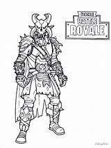 Fortnite Coloring Pages Ice King Raven Battle Drift Skins Printable Royale Kids Night Twitter sketch template