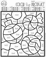 Multiplication Number Color Worksheets 3rd Grade Coloring Sight Word Words Winter sketch template